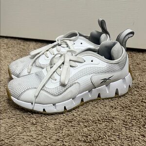 Reebok White and Gray Sneakers